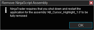 Restart to complete add-on removal