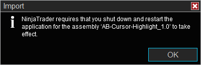 Restart warning