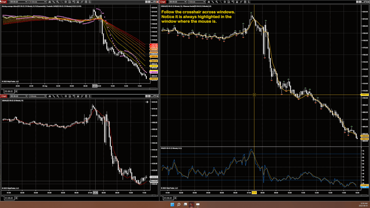 animation of cursor highlight behaviour