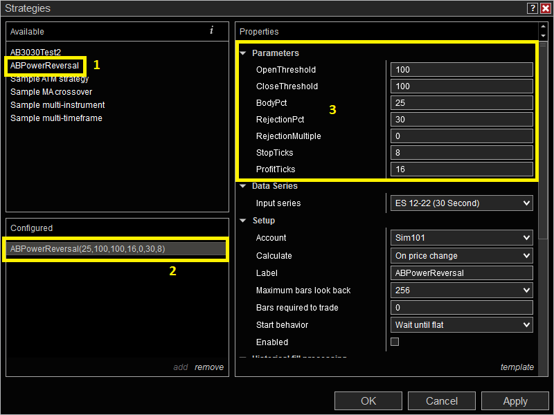 Apply strategies
in realtime