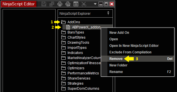 Remove the ABPowerX AddOn